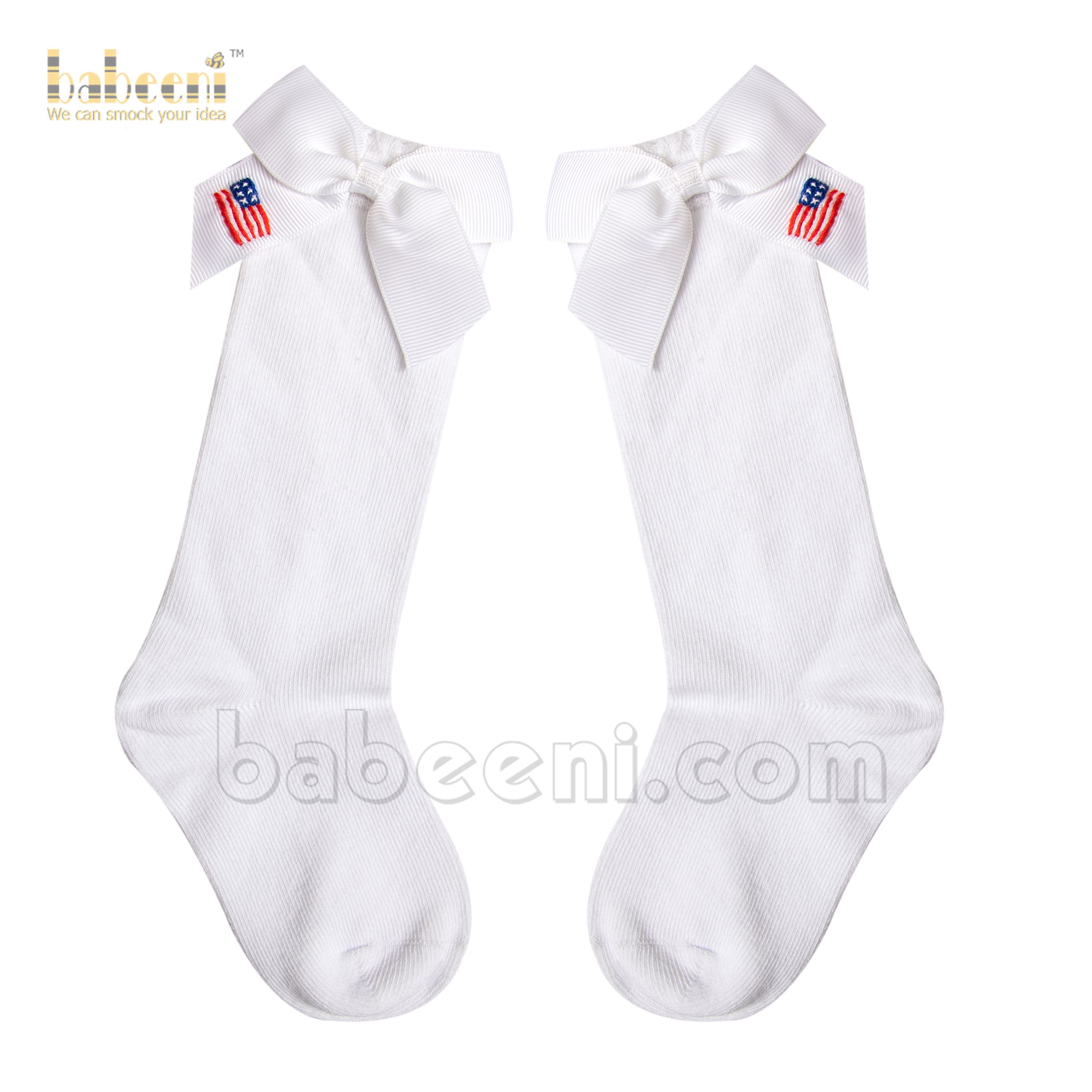 American flag socks for little girls - HS 24